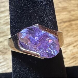 Amethyst sterling silver ring-vintage